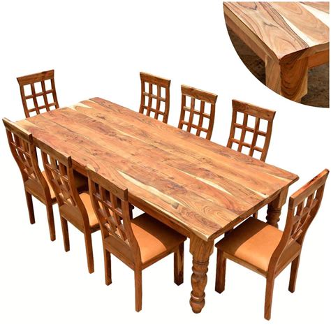 rustic furniture farmhouse solid wood dining table chair set