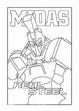 Steel Real Coloring Pages Noisy Boy Atom Drawing Midas Robot Coloriage Printable Imprimer Color Robots Super Pixels Cities Kids Twin sketch template