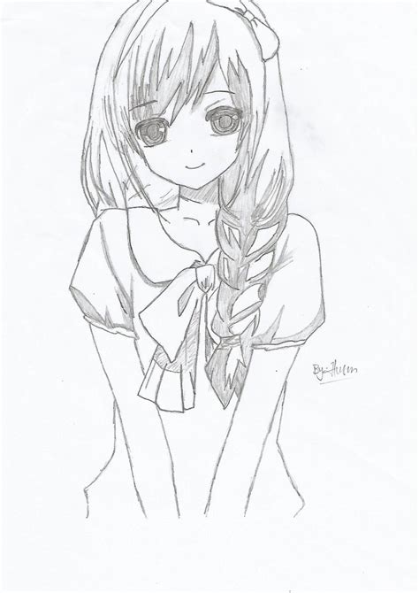 easy drawing anime girl at free for personal use easy drawing anime girl of