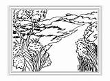 Coloring Landscape Pages Adults Adult Detailed Landscapes Scenery Printable Popular Result Coloringhome sketch template