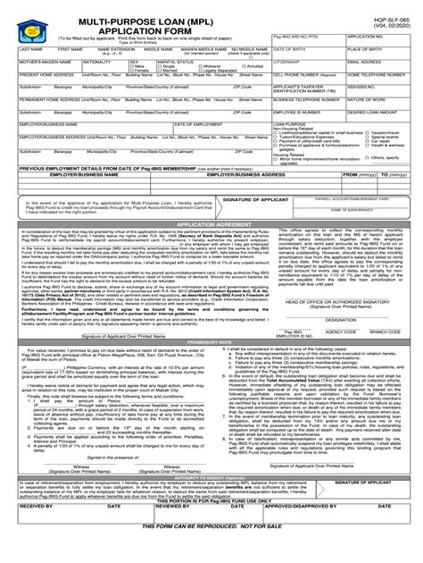 Pag Ibig Fund Multi Purpose Loan Application Form Fill Out And Sign