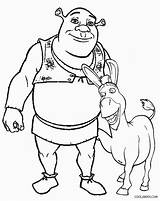 Shrek Coloring Pages Donkey Printable Kids Cool2bkids sketch template