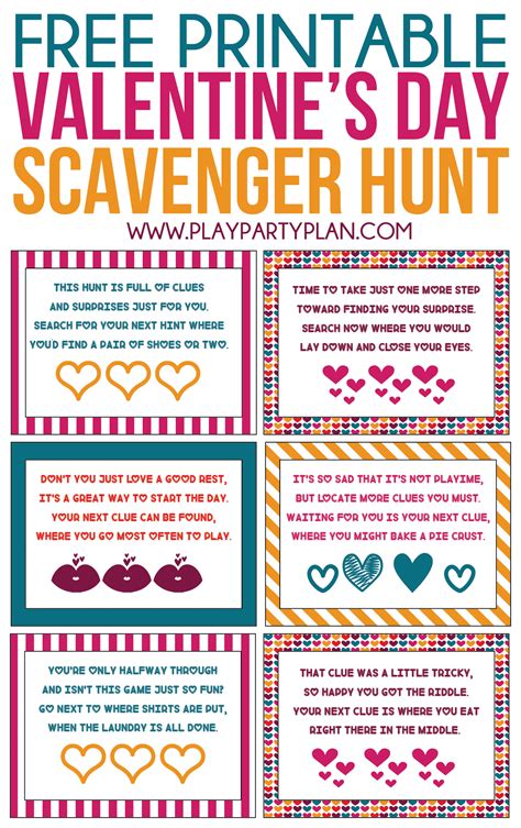 printable scavenger hunt clues