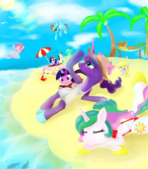 pony beach time  rixnane  deviantart