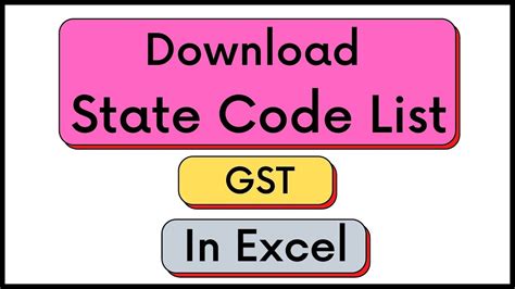 gst state code list state code list  gst state code list   excel state code