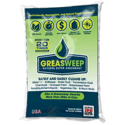 greasweep super absorbent  pound bag  oil thirsty absorbent walmartcom walmartcom