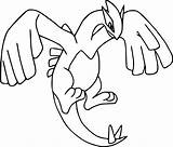 Pokemon Lugia sketch template