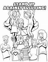 Bullying Coloring Anti Pages Printable Sheets Stand Message Against Color Kind Others Together Getcolorings Popular Coloringhome sketch template