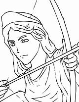 Coloring Greek Artemis Pages Gods Flag Mythology Drawing Goddesses Para Colorear Color Getcolorings Getdrawings Drawings Print Seleccionar Tablero Printable sketch template