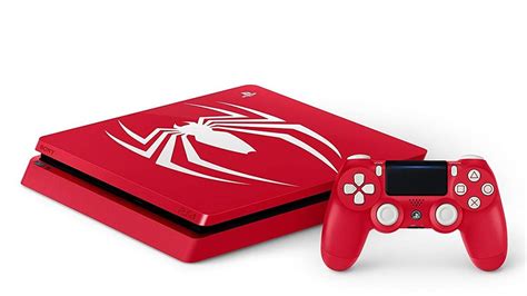playstation  slim console tb red spiderman limited edition
