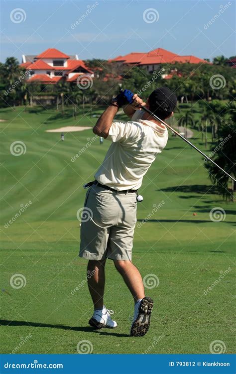 golfspeler stock foto image  hobby opwinding gebied