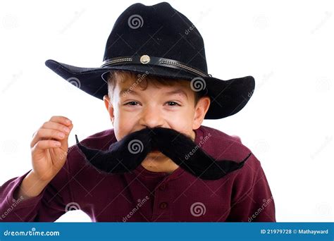 funny boy  fake mustache disguise royalty  stock  image