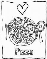 Pizza Coloring Pages Printable Sheet Kids Brilliant Getcolorings Color Heart Sheets Print Food Popular Albanysinsanity Choose Board Foods sketch template