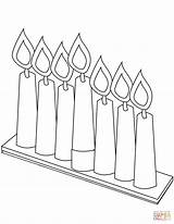 Coloring Candles Kwanzaa Pages Seven Printable Drawing sketch template