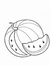 Coloring Pages Watermelon Fruits Recommended Printable sketch template
