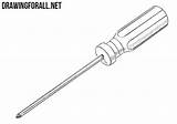 Draw Screwdriver Drawing Tools Screw Drawingforall Artists Presented Dear Lessons Hello Past Tutorial Ayvazyan Stepan sketch template