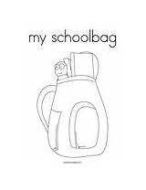Coloring Schoolbag Pen Worksheet Backpack Change Style School Twistynoodle sketch template