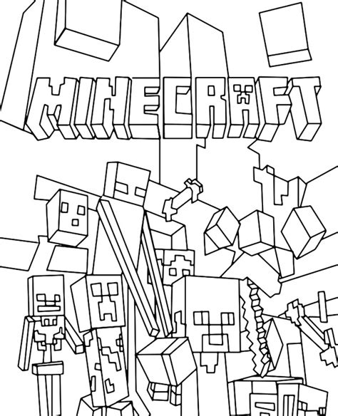 minecraft printable picture topcoloringpagesnet