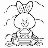 Easter Coloring Pages Bunny Happy Chick Printable Print Eggs Wishing Cute Basket Ones Little sketch template