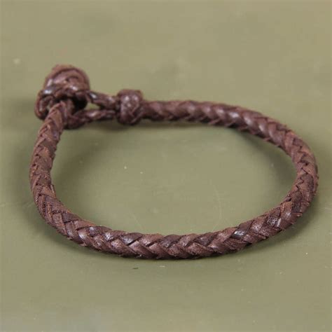 leather braided bracelet  american   littleton