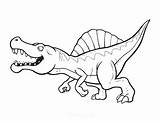 Dinosaur Spinosaurus sketch template