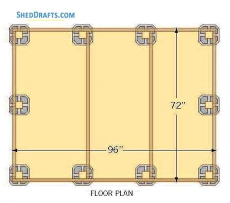 6×8 Gable Roof Shed Plans Blueprints For Timber Potting Shed