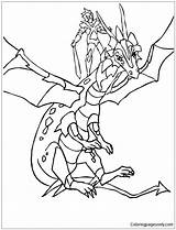 Dragon Knight Pages Coloring Book Color Online Print Hellokids sketch template