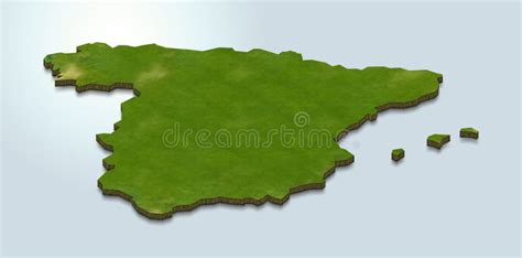 green map  spain icon isolated  blue background minimalism concept  illustration