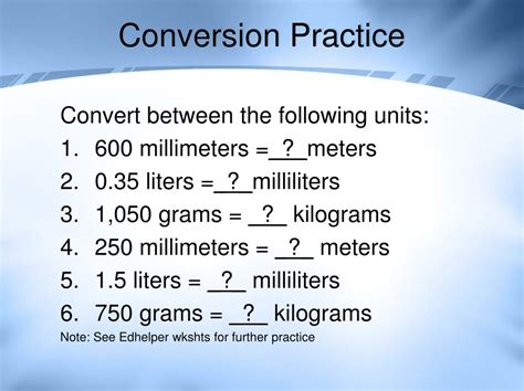 measurement conversions powerpoint    id