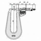 Spc Digimatic 25mm Mitutoyo Micrometer sketch template