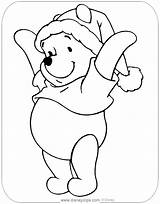 Coloring Christmas Pages Pooh Santa Disney Winnie Print Disneyclips Claus Pdf sketch template