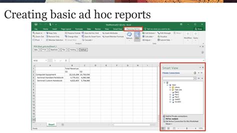 creating basic ad hoc reports  smart view youtube