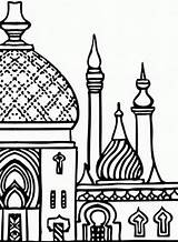 Coloring Mosque Islamic Clipart Miraj Isra Masjid Pages Kids Minarets Colouring Ramadan Drawing Studies Islam Vector Clip Drawings Familyholiday Getdrawings sketch template