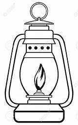 Lamp Lantern Clipart Clip Old Camping Oil Paraffin Line Light Kerosene Cliparts Lanterns Lamps Clipground Sketch Color Silhouette sketch template