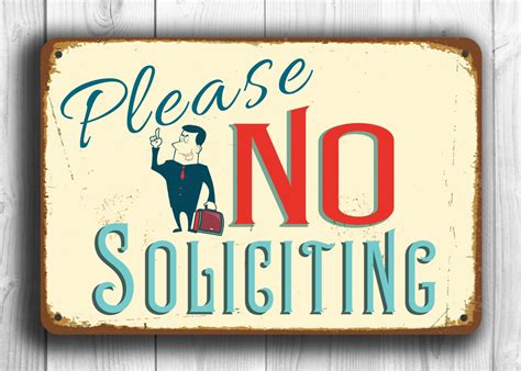 soliciting printable sign