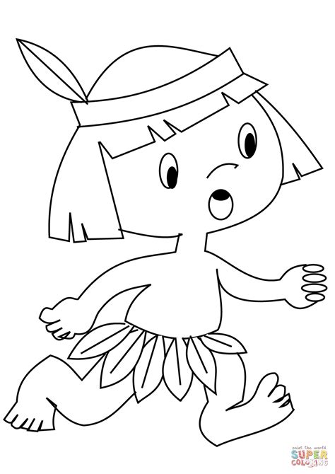 indian boy coloring page  printable coloring pages