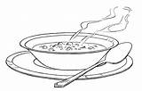 Coloring Pages Food Soup Vegetable sketch template