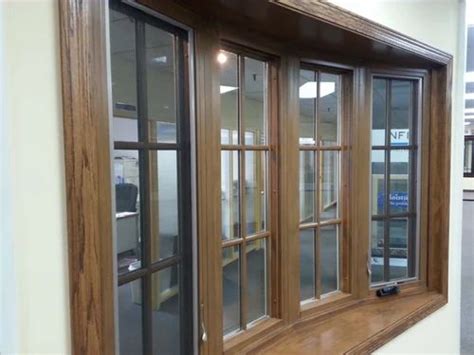 brown upvc casement window glass thickness  mm  rs square feet  greater noida