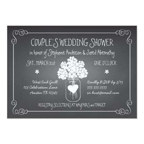 couples wedding shower invitations and announcements zazzle