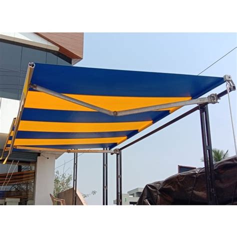rectangular blue  yellow pvc retractable awnings  commercial  rs sq ft  hyderabad