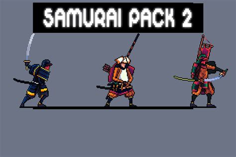 samurai pixel art sprites pack   craftpixnet