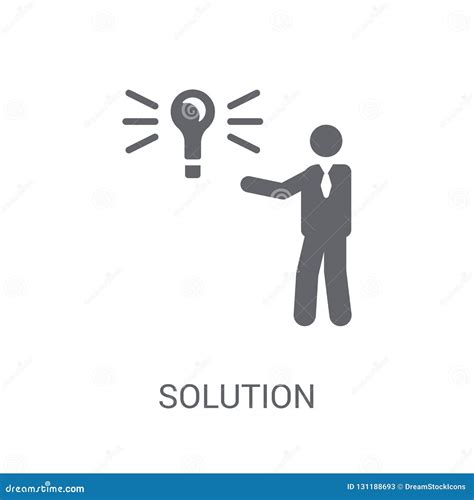 solution icon trendy solution logo concept  white background stock vector illustration