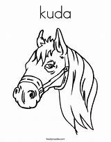 Coloring Kuda Horse Worksheet Outline Favorites Login Add Twistynoodle Head Noodle Change Style sketch template