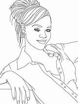 Rihanna Coloring Ausmalbild sketch template