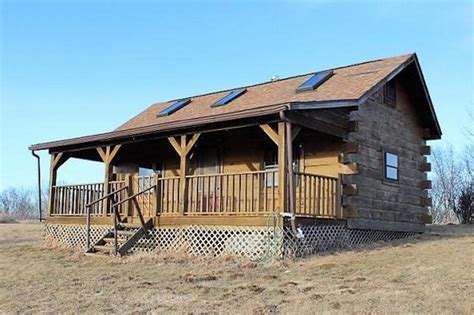 amish built log cabin   acres  sale cozy homes life