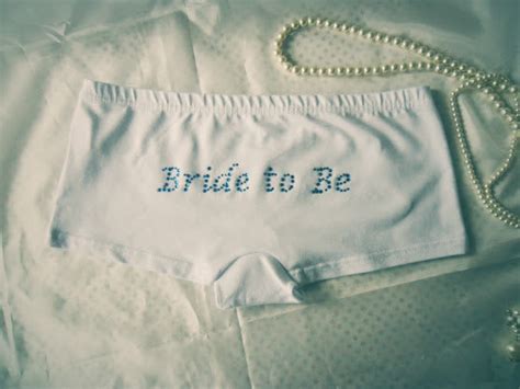 Bride To Be Knickers Bridal Underwear In Diamante Hen Party