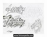 Tattoo Tattoos Loyalty Cursive Lettering Graffiti sketch template