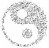 Yang Coloring Yin Pages Ying Zentangle Mandala Printable Drawing Adult Colouring Color Getdrawings Mandalas Getcolorings Print Mermaid Books Choose Board sketch template