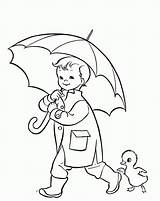 Umbrella Regenschirm Printable Ausmalbilder Duck Child Spring Paraguas Ziyaret sketch template
