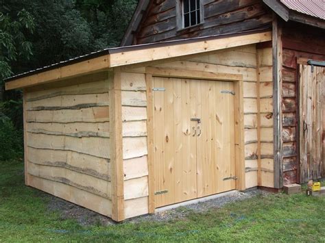 shed addition  adirondack siding double doors